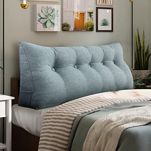 WOWMAX Triangular Reading Pillow Large Bolster Headboard Backrest