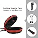 Earbud Case ZEEYU Hard Earphone Bluetooth Headphone Carrying Storage with Carabiner-Red