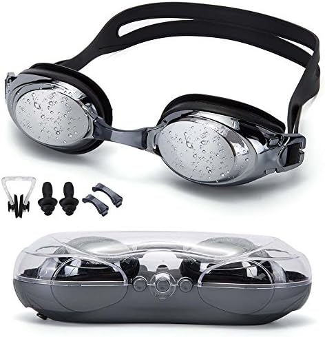 Kinsports Swimming Goggles,Triathlon Swim Goggles No Leakage Effective Anti Fog Shatterproof UV Protection,Suit for Men Women Kids-Best Swim Goggles (Black)