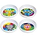 French Bull 4pc Toddler Kids Feeding Melamine Tableware Flatware BPA Free Dishwasher Safe, Durable Plate, Cup, bowl, Divided Tray Dinnerware Set, Jungle, 4pc bowl set (74291)