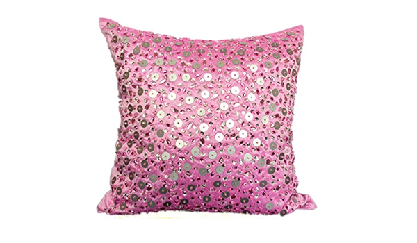pink sequin pillows