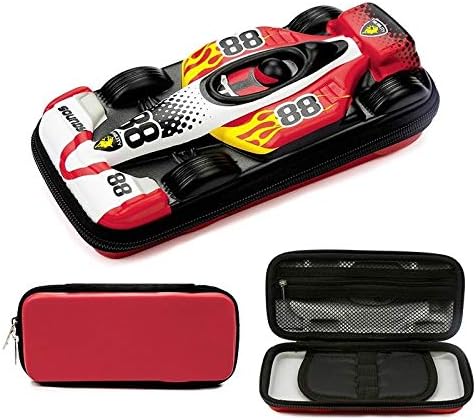 Pencil case Formula 1 Racing Car Boy Pencil Case Pencil Bag Super Cool 3D Eva Colorful Large Capcity 3 Layer Pencil Bag with Pencil Holders