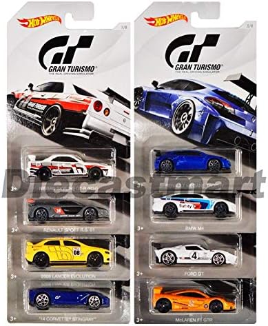 BDCAT Hotwheels 1:64 Gran Turismo 2018 Set of 8 MCLAREN Lancer Corvette Play Station