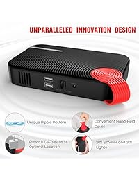 AC Outlet   Cargador portátil de batería   20000 mAh, 100 W 110 V (máximo) Banco de viaje con salida de CA integrada y 2 puertos USB para MacBook, MacBook Pro, portátiles, smartphones, cámaras, Negro