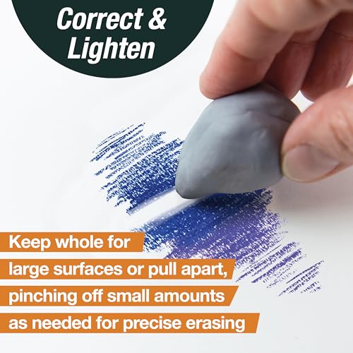 Faber-Castell Kneadable Eraser for Artists in Storage Case - Absorbent Kneaded Erasers, Art Eraser 1 Pack, Grey