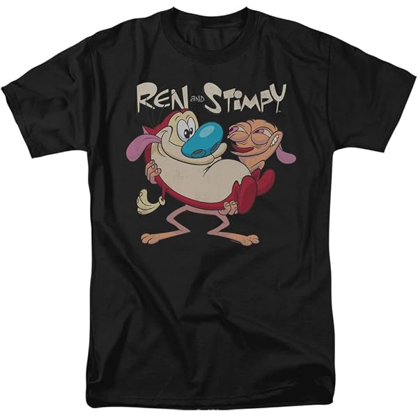 Nickelodeon Men's Ren & Stimpy "Nap" Graphic T-Shirt - Retro 90s Cartoon Tee