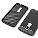 JETech Case for Motorola Moto M, Protective Cover with Shock-Absorption and Carbon Fiber Design, Black