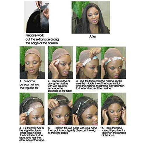xxiaoTHAWxe 3m/Roll No Shine Bonding Toupee Hairpiece Hair Extensions Hair System Tape Adhesive Glue Strips Wig Tape Long Lasting Waterproof Double Sided Shape