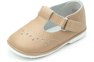 L'AMOUR Birdie Leather T-Strap Stitched Mary Jane | Baby Shoes