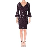 Ralph Lauren Womens Sequined A-line Dress, Purple, 2
