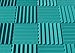 Soundproofing Acoustic Studio Foam - Teal Color - Wedge Style Panels 12”x12”x2” Tiles - 4 Pack