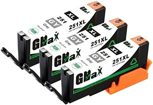 GBaX Remanufactured Ink Cartridge Replacement for Canon CLI-251XL GY, Compatible with Canon PIXMA MG-5450 MG-5520 MG-6320 MG-6350 MG-6420 MG-7120 MG-7150 iP7250 iP8720 iP8750 Printers