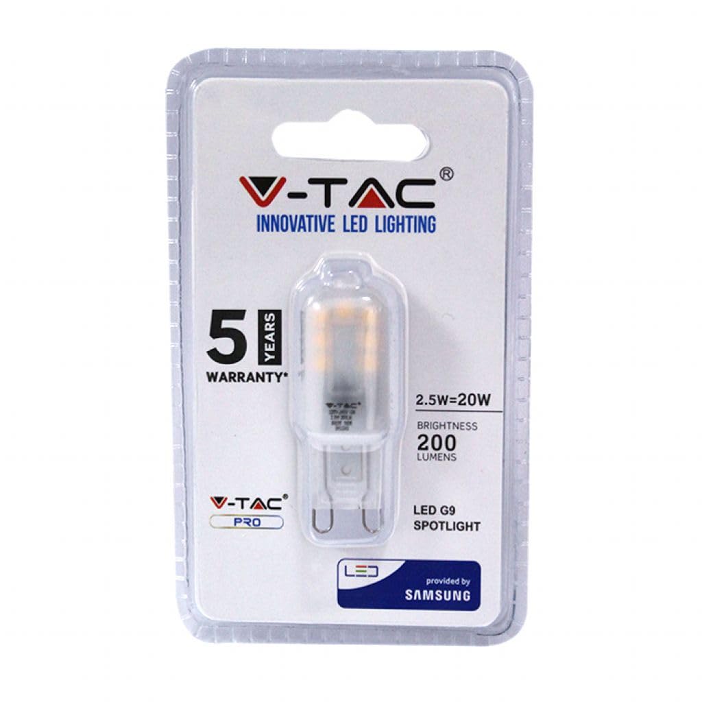 V-TAC LED Spotlight Samsung Chip - G9 2.5W Plastic 3000K