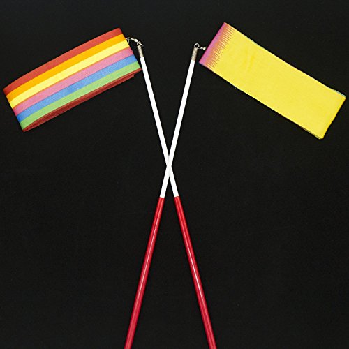 image for Whaline Dance Ribbons Rhythmic Gymnastic Ribbon for Kids, Baton Twirli