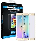 LUVVITT TEMPERED GLASS Screen Protector for Samsung Galaxy S7 Edge - Clear / Gold Platinum