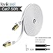 Cat7 Ethernet Patch Cable 50 ft White, Lovicool Ultra Fast 10 Gigabit Triple Shielded Ethernet Networking Wire Ethernet Cords with Gold Plated Head RJ45 Connector 15M