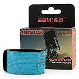 Higo Glow Bracelets - Rainproof LED Slap Bracelet, Sports Event Wristbands with Reflecive Printing& Color Box Package (Blue--Design Ⅲ)