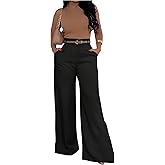 GORGLITTER Women's High Waisted Trousers Dress Pants Casual Dressy Work Baggy Wide Leg Business Office Slacks Pants