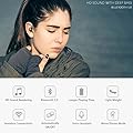 Bluetooth 5.0 Deep Bass True Wireless Headphones, Tranya Sports Wireless Earbuds, Sweat Proof IPX7 Earphones Built-in Microphone for Running, Gift Box