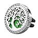 Essential Oil Diffuser Vent Clip with 10 Refill Pads,Horsky Car Air Vent Aromatherapy Fragrance Perfume Air Freshener Locket with Glass Diamonds 4 Stainless Steel Feet-Tree of Live (Tree of Live)