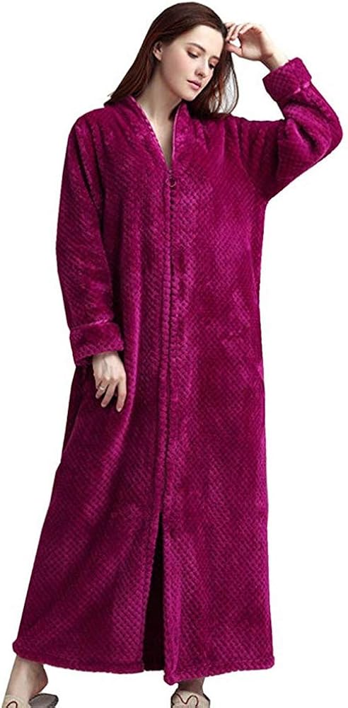 bademantel damen lang fleece