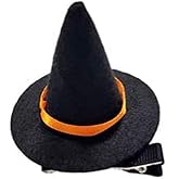 BinaryABC Mini Witch Hat Hair Clip - Halloween Party Decoration, Black