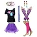 Women's I Love The 80's T-Shirt 80s Outfit Accessories(L/XL,Purple)