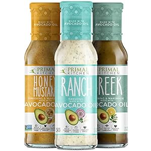 Primal Kitchen Avocado Oil 3 Pack Vinaigrette Dressing Marinade