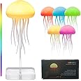 IHAUSS Jellyfish Lamp Sound Activated Jelly Fish Light Lamp with Dancing Legs and Changing Colors Rechargeable Lava Lamp 12 LED Multicolor Bulbs Decorations for Home Office Decor Great Gifts for Kids