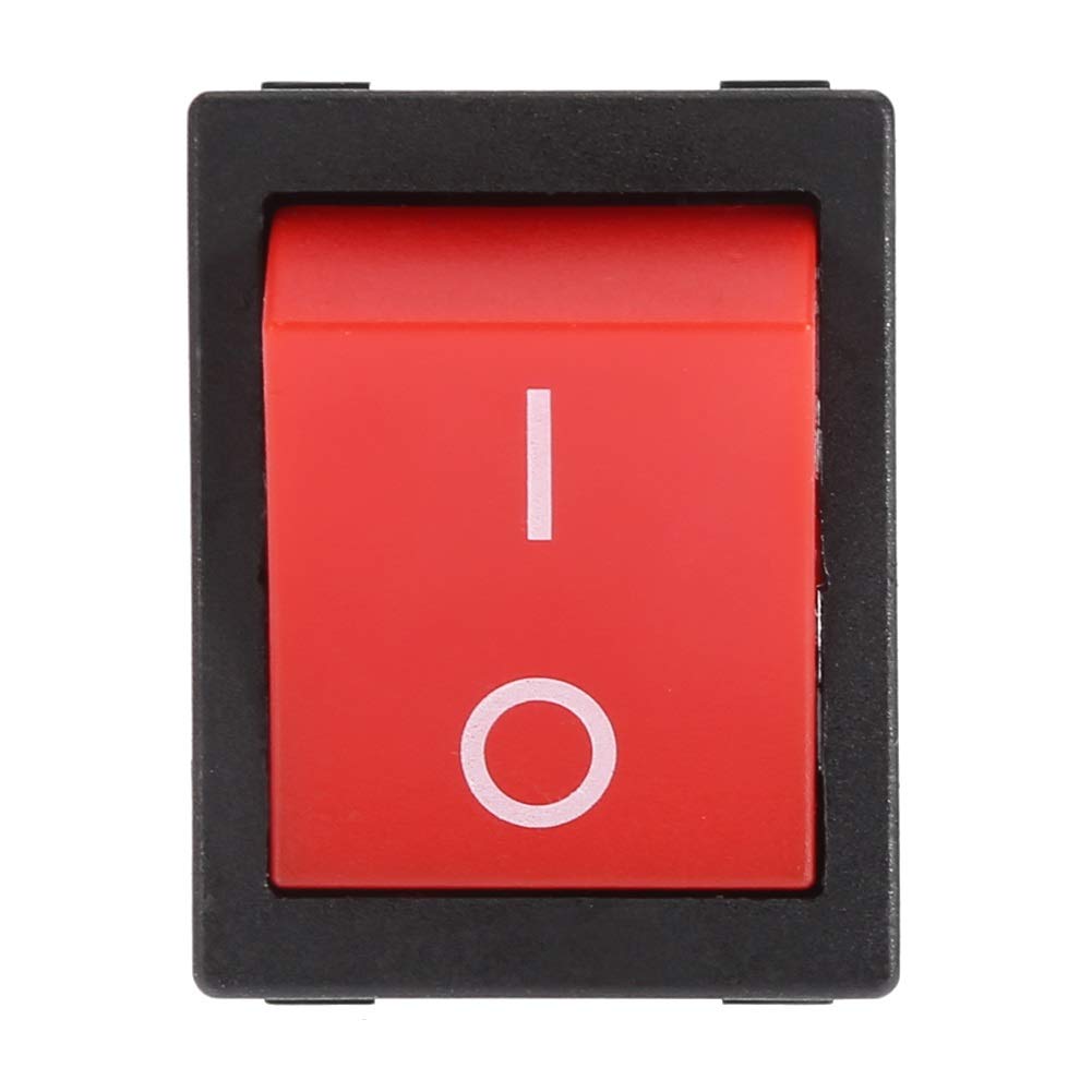 Samfox Rocker Switch, Working Voltage 120VAC/250VAC, Contact Resistance 50MΩ, Contact Heat 100MΩ, Working Current 30A, 4-Pin 2-Position Rocker On/Off Rocker Switch (Electrical Life: 10000 Times)