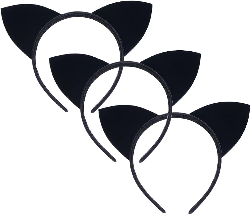 Cat Ears Halloween Headband for Women Girls Daily Wearing, Halloween Party Fancy Dress Cat Woman Hairband Cosplay: Clothing