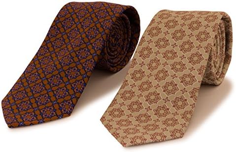 2 Men's Micro Silk Neck Ties - Business &amp; Trendy Fashionable -610- by: HBNY