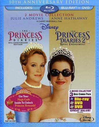 Amazon Com The Princess Diaries Two Movie Collection Three Disc Combo Blu Ray Dvd Combo In Blu Ray Packaging Julie Andrews Anne Hathaway Hector Elizondo Heather Matarazzo Mandy Moore Caroline Goodall Larry Miller Robert Schwartzman Erik