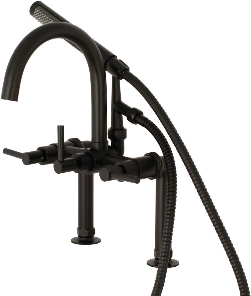 Kingston Brass AE8100DL Concord 7Inch Deck Mount Tub Filler, Matte