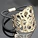 Gold Plated Q&Q Fashion Filigree Curved Lace Pony Tail Head Hair Elastic Dress Cuff Band