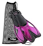 Phantom Aquatics Speed Sport Adjustable Snorkeling Fin, Pink, Small/Medium (Size 4.5 to 8.5)