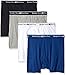 Beverly Hills Polo Club Men's 4 Pack Solid Boxer Brief, White/Black/Navy/Grey Heather, Medium