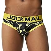 JOCKMAIL Men's Underwear Briefs Playful Printed briefs Ice Silk Sexy Low Waist Underwear
