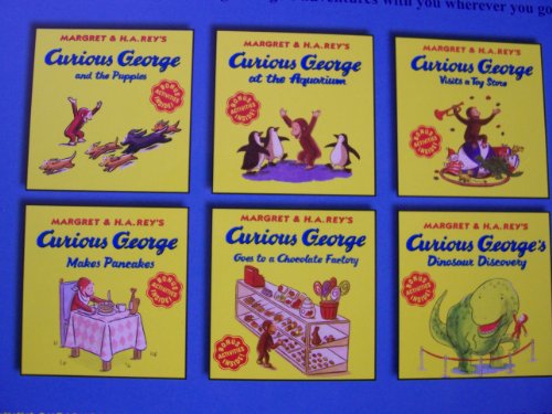 Curious George Around Town 6 Book Set with Convenient Storage Case with Handle