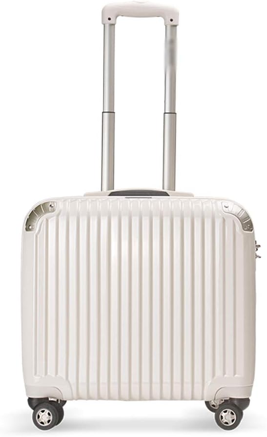 RUNWEI Hard Shell Travel Trolley Portable Luggage Large Capacity Men And Women Tow Bag (Color : White)