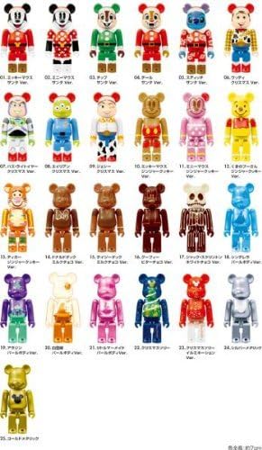 Amazon ハッピーくじ クリスマス ディズニーベアブリック 25種コンプ Be Rbrick フィギュア ドール 通販