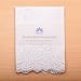 Milesky White Wedding Handkerchief Pure Cotton, Soft Ladies Hanky with Crochet Lace CH06