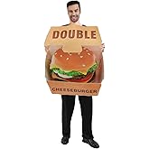 KalcyKizz Hamburger Costume Unisex Adult Food Party Suit
