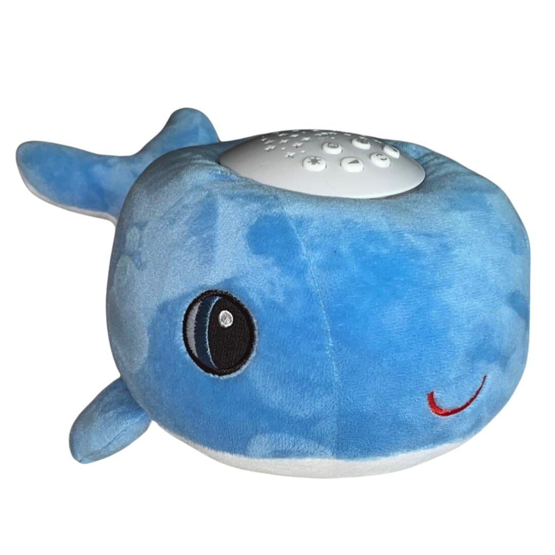 Cacchino® Baby Sleep Aid with Cry Sensor Award Winning Plush Whale Sleep Soother with 20 Lullabies White Noise and Soothing Sounds Smart Sensor Activation Machine Washable