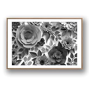 Framed Canvas Wall Art for Living Room, Bedroom Grey Rose Flowers Canvas Prints for Modern Home Decoration Ready to Hang - 16"x24" inches