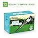 iHomy 12 Pack Solar Lights, Outdoor Garden Lights, Landscape Lighting, Pathway Lights for Lawn, Patio(Stainless Steel)