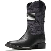 SUREWAY Men's Cowboy Boots, Square Toe Pull On Soft Toe Western Boot | 10 Inch Classic men's wellington work boots,slip resistant outsole,durable,pull-on design for daily and western casual wear