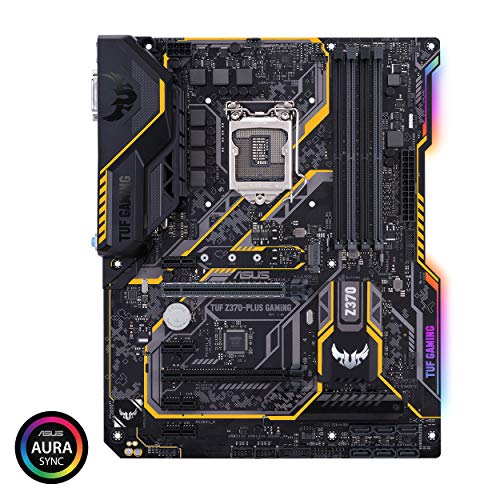 ASUS TUF Z370-PLUS Gaming LGA1151 (Intel 8th Gen) DDR4 HDMI DVI M.2 Z370 ATX Motherboard with Gigabit LAN and USB 3.1