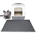 Asobeage Premium Cat Litter Mat(23”X17”) Litter Trapping Mat, Cat Litter Box Mat Scatter Control,Waterproof Double Layer Honeycomb Design,Easy Clean Washable EVA Material