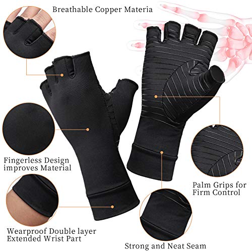 Copper Arthritis Compression Gloves for Rheumatoid Carpal Tunnel Pain